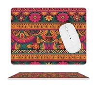 Mouse Pad 25X30CM,Mexican Folk Art Boho Desk Pad Durable Desk Mat Soft Mousepad For Office Work Room