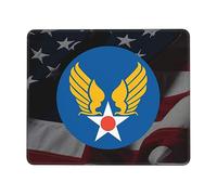 Mouse Pad 25X30CM,Us Corps Hap Arnold Wing Mouse Mats Non-Slip Mousepad Durable Desk Pad For Office Work Room