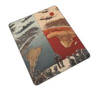 Mouse Pad 25X30CM,World War Mouse Mats Soft Mousepad Comfortable Desk Mat For Desktop Work Office