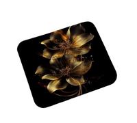 Mouse Pad 260x210x3mm flower black, xxl Mouse Mat Gaming Gifts 0m0-338 | Mousepad Non Slip Rubber Base, Waterproof Surface, Stitched Edges, Spill Resistant, Durable, Portable for Gaming and Office