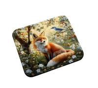 Mouse Pad 260x210x3mm fox bird, xxl Mouse Mat Gaming 0m0-303 | Mousepad Non Slip Rubber Base, Waterproof Surface, Stitched Edges, Spill Resistant, Durable, Portable for Gaming and Office