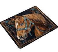 Mouse Pad 260x210x3mm, Mouse Mat brown horse Gaming Mouse pad Improved Precision and Speed, Rubber Dase for Stable Grip on Smooth Surfaces, Stitched Edges, XL Mousepad Gifts for Women Men S0-998