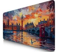 Mouse Pad 27.6x15.7x0.12inches Extended Large Mouse Mat Paris Desk Accessories with Non-Slip Base and Stitched Edge, Desk Mat BigBen, Improved Precision and Speed Gaming Keyboard Mousepad F0-1060