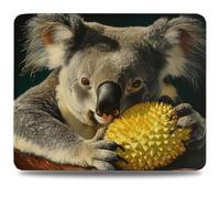 Mouse Pad 29 x 24 cm, Mouse Mat with Anti-slip Rubber Base, Small Mousepad Portable, Easy Gliding, Waterproof Durable Materials, Washable Koala Desk Mat for MacBook, PC, Laptop, Office, Black 0d-535