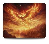 Mouse Pad 29 x 24 cm, Mouse Mat with Anti-slip Rubber Base, Small Mousepad Portable, Easy Gliding, Waterproof Durable Materials, Washable Flame Desk Mat for MacBook, PC, Laptop, Office, Bird 0d-432