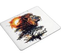 Mouse Pad 300x250x3mm, Mouse Mat White lion Gaming Mouse pad Improved Precision and Speed,Rubber Dase for Stable Grip on Smooth Surfaces,Stitched Edges Wear-Resistant,XL Mousepad Gifts for Women S0-32