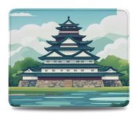 Mouse Pad 32 x 26 cm, Mouse Mat with Anti-slip Rubber Base, Small Mousepad Portable, Easy Gliding, Waterproof Durable Materials, Washable Cartoon Desk Mat for PC, Laptop, Architecture (2) 0d-518