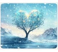 Mouse Pad 320x260x3mm Desk Pad Gaming with Stitched Edges Love Tree b0-3 | Stitched Edges Mousepad, Non-Slip Rubber Base, Waterproof Soft Cloth, XL Gaming Mouse Mat for Desk, Home Writing Decor