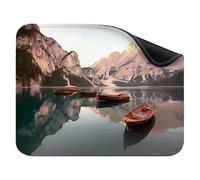 Mouse Pad 320x260x3mm, Portable & Rollable Mouse Mat with Non-Slip Rubber Base, Washable Desk Accessories, Gaming Home Office Mousepad, for Laptop and Desktop Computer Lake Mountain Range X-z-6552