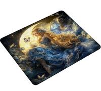 Mouse Pad 340x280x3mm, Mouse Mat moon Beauty Gaming Mouse pad Improved Precision and Speed, Rubber Dase for Stable Grip on Smooth Surfaces, Stitched Edges, XL Mousepad Gifts for Women Men S0-966