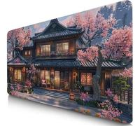 Mouse Pad 39.4x19.7x0.12inches Extended Large Mouse Mat Pink Desk Accessories with Non-Slip Base and Stitched Edge, Desk Mat Palace, Improved Precision and Speed Gaming Keyboard Mousepad for PC F0-661