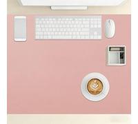Mouse Pad 40 x 104 cm Desk Organization and Accessories Leather Desk Pad Protector Spill Resistant Durable Design for Office Home Decor, Pink
