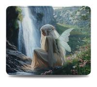Mouse Pad 42 x 35 cm, Mouse Mat with Anti-slip Rubber Base, Small Mousepad Portable, Easy Gliding, Waterproof Durable Materials, Washable Fall Desk Mat for MacBook, PC, Laptop, Office, Beauty 0d-846