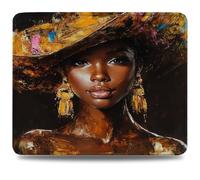 Mouse Pad 42 x 35 cm, Mouse Mat with Anti-slip Rubber Base, Small Mousepad Portable, Easy Gliding, Waterproof Durable Materials, Washable Africa Desk Mat for MacBook, PC, Laptop, Office, Beauty 0d-164