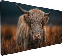 Mouse Pad 47.2x23.6x0.12 inch Large Mouse Mat Plant Ox, Mousepad Large Size with Non-Slip Rubber Base, Stitched Edges Mousepad, Waterproof Smooth Surface Keyboard for Desk Accessories, Gaming B-CH39