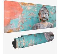 Mouse Pad 500x250x3mm,Extended Large Mouse Mat Blue Non-Slip & Waterproof Desk Mat,Zen Gaming Mousepad for Home Office Work,Plant Mousepad Large with Smooth Surface,Mousemat for Office & Home W-719