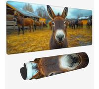 Mouse Pad 500x250x3mm, Extended Large Mouse Mat Brown Non-Slip & Waterproof Desk Mat, Donkey Gaming Mousepad, Plant Mousepad Large with Smooth Surface, Mousemat for Office & Home, Gifts for Men W-1255