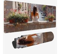 Mouse Pad 500x250x3mm,Extended Large Mouse Mat Brown Non-Slip & Waterproof Desk Mat,Woman Gaming Mousepad,Plant Mousepad Large with Smooth Surface,Mousemat for Home Office Work,Gifts for Men W-1069