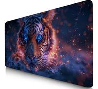 Mouse Pad 59.1x31.5x0.12inches Extended Large Mouse Mat Tiger Desk Accessories with Non-Slip Base and Stitched Edge, Desk Mat Animal, Improved Precision and Speed Gaming Mousepad for PC, Laptop F0-379