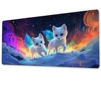 Mouse Pad 600x1200x3 mm Large XXL Extended Gaming Desk Pad, Stitched Edges Mouse Mat, Smooth Surfaces Waterproof Non-Slip Rubber Base Desk Mat, Comfort - Durable,Office Accessories Gifts Fox zj-489
