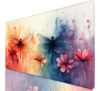 Mouse Pad 60x30cm Extended Large Mouse Mat Color Desk Accessories with Non-Slip Mousepad Dragonfly, Soft Smooth Surface, Stitched Edges Desk Pad for Gaming, PC, Laptop, Office Accessories,Gifts Y8-992