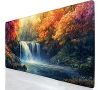 Mouse Pad 60x30cm Extended Large Mouse Mat Fall Office Accessories with Stitched Edges Mousepad Autumn Mousemat Soft Smooth Surface, Stitched Edges Desk Pad for Keyboard, for Office Room Decor YG-155