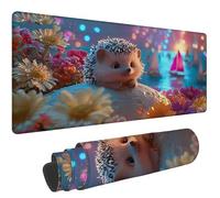 Mouse Pad 60x30cm Hedgehog Mousepad with Stitched Edges Mousemat, e-85