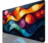 Mouse Pad 60x40cm Extended Large Mouse Mat Orange Color Desk Accessories with Non-Slip Mousepad Ripple, Soft Smooth Surface, Stitched Edges Desk Pad for Gaming, PC, Office Accessories, Gifts Y8-728
