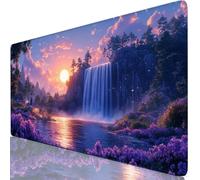 Mouse Pad 60x40cm Extended Large Mouse Mat Purple Desk Accessories with Non-Slip Mousepad Fall, Soft Smooth Surface, Stitched Edges Desk Pad for Gaming, PC, Laptop, Office Accessories, Gifts Y8-620