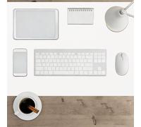 Mouse Pad 67 x 70 cm Non Slip Ultra Thin Large Mouse Pad Spill Resistant Durable Design for Office Home Decor, White