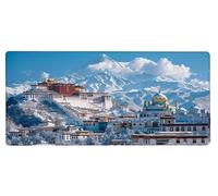 Mouse Pad 700x300x3mm Large Mouse Mat Lhasa Snow Mountain, Mousepad Large Size with Non-Slip Rubber Base, Stitched Edges Mousepad, Waterproof Smooth Surface Keyboard Mat for Office Accessories 0-T278