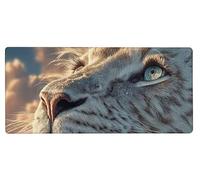 Mouse Pad 700x300x3mm Large Mouse Mat Lion Animal, Mousepad Large Size with Non-Slip Rubber Base, Stitched Edges Mousepad, Waterproof Smooth Surface Keyboard Mat for Home Office Accessories P-HG76