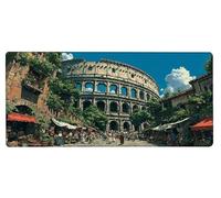 Mouse Pad 700x300x3mm Large Mouse Mat Rome Landscape, Mousepad Large Size with Non-Slip Rubber Base, Stitched Edges Mousepad, Waterproof Smooth Surface Keyboard Mat for Home Office Accessories 8-5786