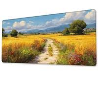 Mouse Pad 700x400x3 mm Large XXL Extended Gaming Desk Pad, Stitched Edges Mouse Mat, Smooth Surfaces Waterproof Non-Slip Rubber Base Desk Mat, Comfort - Durable, for Office Accessories Pastoral zj-889