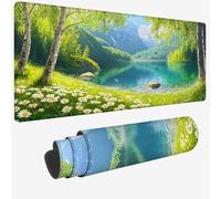 Mouse Pad 700x400x3mm,Extended Large Mouse Mat Green Non-Slip & Waterproof Desk Mat,Landscape Gaming Mousepad,Plant Mousepad Large with Smooth Surface,Mousemat for Office & Home,Gifts for Men W-151
