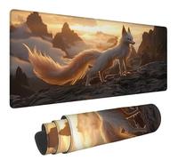 Mouse Pad 70x40cm Fox Mousepad with Stitched Edges Mousemat, e-255