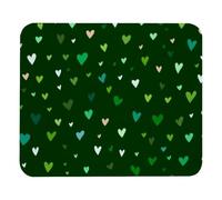 Mouse Pad 8.3’’ x 9.8’’, Square Anti-Slip Rubber Base Mouse Mat for Wireless Mouse, Portable Mousepad for Office Laptop, Seamless Green Tiny Hearts Pattern