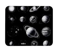 Mouse Pad 8.3’’ x 9.8’’, Square Anti-Slip Rubber Base Mouse Mat for Wireless Mouse, Portable Mousepad for Office Laptop, Cool Planets and Moons Universe Collection