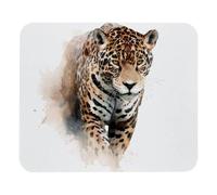Mouse Pad 8.3’’ x 9.8’’, Square Anti-Slip Rubber Base Mouse Mat for Wireless Mouse, Portable Mousepad for Office Laptop, Watercolor Cool Leopard White Background
