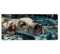 Mouse Pad 800x300x3mm Large Mouse Mat Dog River, Mousepad Large Size with Non-Slip Rubber Base, Stitched Edges Mousepad, Waterproof Smooth Surface Keyboard Mat for Home Office Accessories 9-5O55