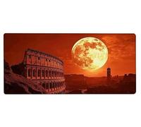 Mouse Pad 800x300x3mm Large Mouse Mat Rome Moon, Mousepad Large Size with Non-Slip Rubber Base, Stitched Edges Mousepad, Waterproof Smooth Surface Keyboard Mat for Home Office Accessories L-2841