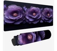 Mouse Pad 800x400x3mm,Extended Large Mouse Mat Black Non-Slip & Waterproof Desk Mat,Flowers Gaming Mousepad,Plant Mousepad Large with Smooth Surface,Mousemat for Office & Home,Gifts for Men W-1295