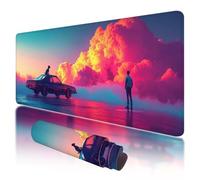 Mouse Pad 800x400x3mm, Extended Large Mouse Mat Non-Slip & Waterproof Desk Mat, Colorful Gaming Mousepad for Home Office Work, Cyberpunk Mousepad with Smooth Surface, Mousemat for Office & Home, V-75