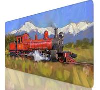 Mouse Pad 80x40cm Extended Large Mouse Mat Green Desk Accessories with Non-Slip Mousepad Train, Soft Smooth Surface, Stitched Edges Desk Pad for Gaming, PC, Laptop, Office Accessories, Gifts Y8-359
