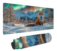 Mouse Pad 80x40cm Fox Mousepad with Stitched Edges Mousemat, e-252