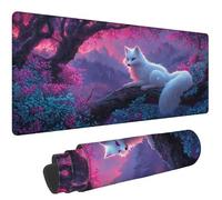 Mouse Pad 80x40cm Fox Mousepad with Stitched Edges Mousemat, e-256