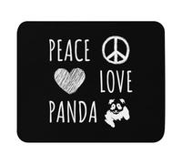 Mouse Pad 9.4"x7.9" Mousepad Novelty Peace Love Pandas Wellbeing Saying Cute Psychosocial Inspirations Men Women