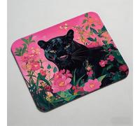 Mouse Pad 9.45 x 7.87 inch x3mm, Gaming Mouse Pad with Non-Slip Rubber Base, Stitched Edge, Waterproof, Mousepad for Computers, Laptop, PC, Mouspad Easy Gliding, Portable, Durable pink leopard 0O-240