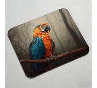 Mouse Pad 9.45 x 7.87 inch x3mm, Gaming Mouse Pad with Non-Slip Rubber Base, Stitched Edge, Waterproof, Mousepad for Computers, Laptop, PC, Mouspad Easy Gliding, Portable, Durable green Parrot 0O-666