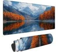 Mouse Pad 90 x 30 cm Large Mouse Mat with Stitched Edges, Landscape 0-z407 | River-3 Gaming Mousepad - Waterproof Surface, Washable Desk Mat with Non-Slip Rubber Base - Fimproved Precision and Speed